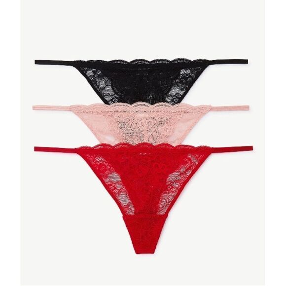 WOMEN'S Lace Thong & String Bikini Panties Underwear 2, 3-Packs Size XXL - Picture 6 of 11